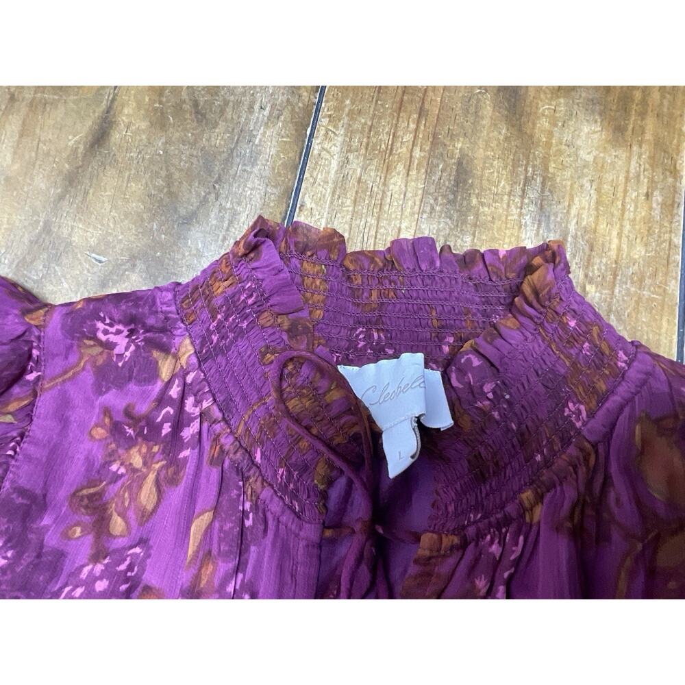 Cleobella Everly Mini Dress Botanical Floral Boho Size Large - Picture 6 of 13